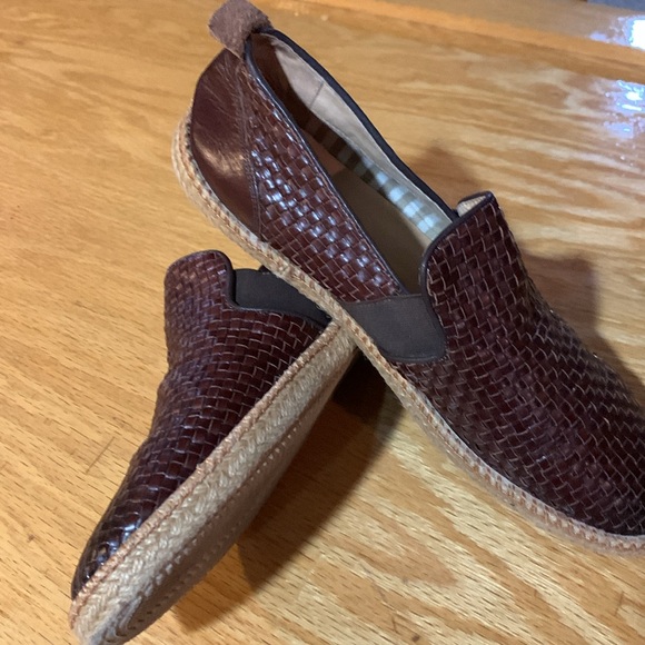 BEAUTIFUL WARFIELD & GRAND ESPADRILLES SZ 9.5 LEATHER UPPER & LINING ARBOR BROWN - Picture 5 of 7